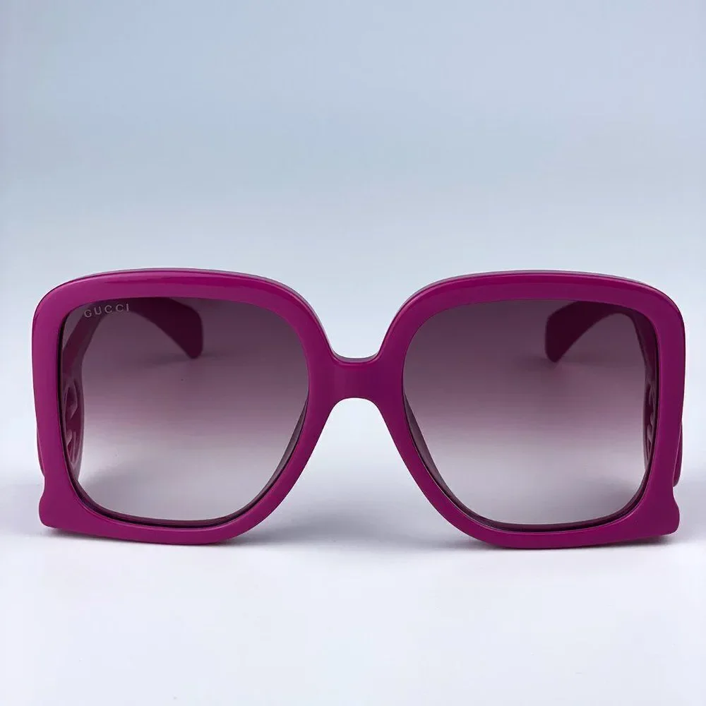 NEW Gucci GG1326S 004 Fuchsia Violet Gradient Oversized Square Women Sunglasses